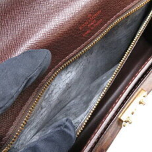 Louis Vuitton Monceau Handbag Damier Ebene Brown strap key - Picture 7 of 9